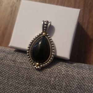 Onyx Pendant sterling silver 10k